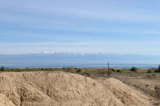 View across the Lake form 1st issy-kul camp site