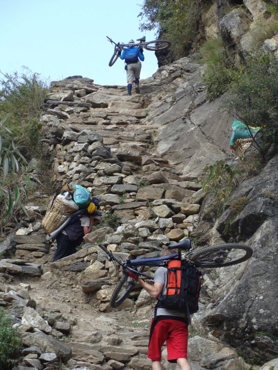 Cred: Ajay. Our hearts sunk a little every time a flight of steps like this reared up in front of us